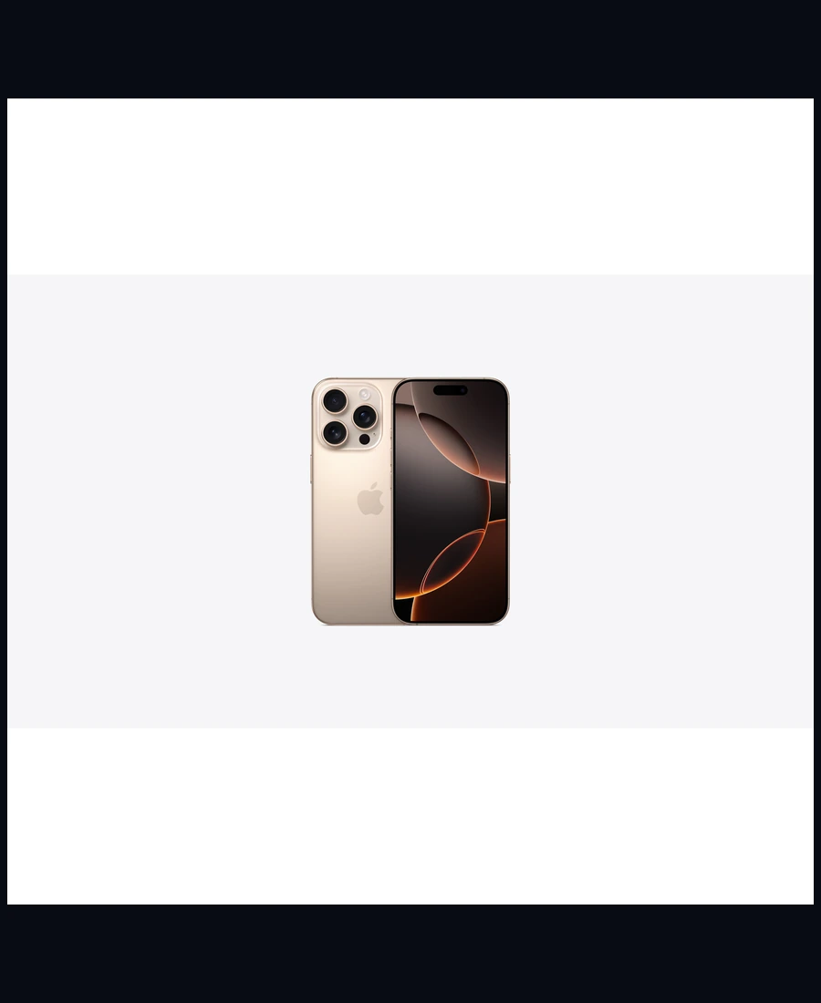 iPhone 16 Pro in Desert Titanium — official Apple product showcase photo